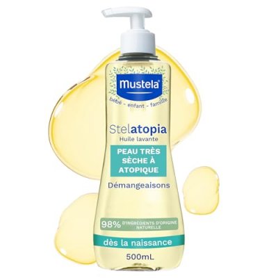 MUSTELA  "Peau &agrave; tendance atopique" Stelatopia Huile lavante flacon 500ml