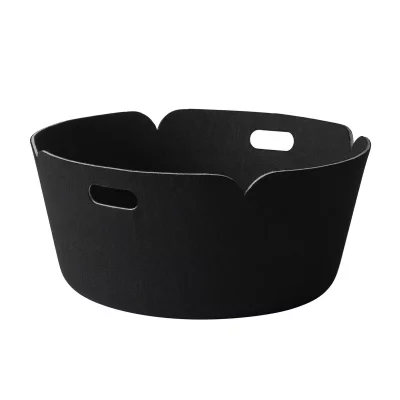 MUUTO  Corbeille de rangement Restore, ronde - noir