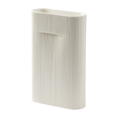 MUUTO  - Ridge Vase H 35 cm, blanc cass&eacute;