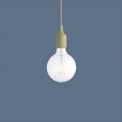 MUUTO  - Socket E27 Lampe LED suspendue beige-vert