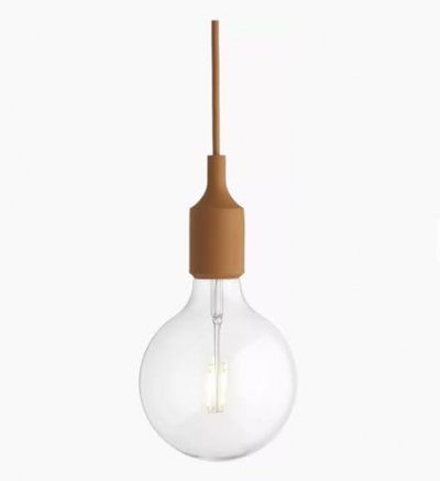 MUUTO  - Socket E27 Lampe LED suspendue, marron clair