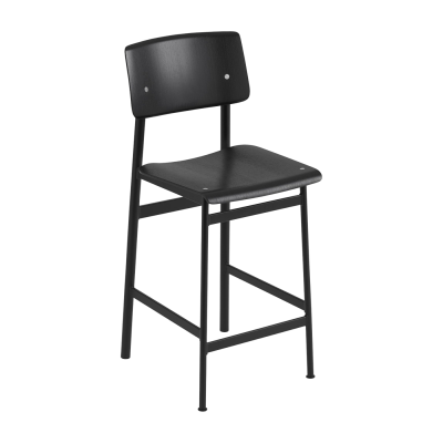 Muuto Tabouret de bar Loft - noir - Hauteur d'assise 65 cm