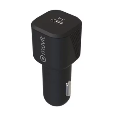 MUVIT FOR CHANGE  Chargeur Voiture PD 20W + Cable USB C/Lightning Noir