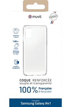 MUVIT  for France Coque Crystal Soft RENFORCEE : Samsung Galaxy A41