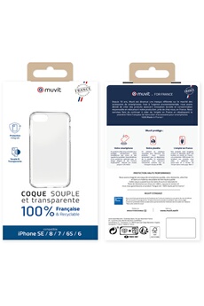 MUVIT  FOR FRANCE CRYSTAL SOFT TRANSPARENTE: APPLE IPHONE SE/8/7/6s/6