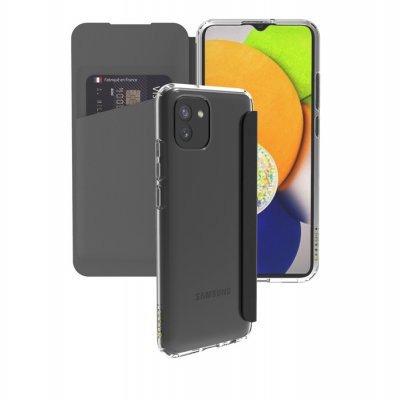 MUVIT  pour france folio coque transparent samsung galaxy a03