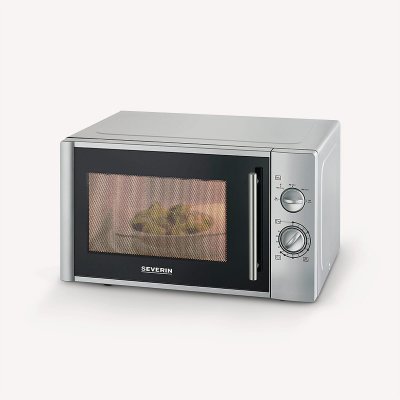 SEVERIN Mw 7772 28l 900w 240v bouton m&eacute;canique acier inoxydable argent