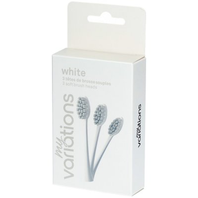 MY VARIATIONS  pack de 3 t&ecirc;tes de brosse &agrave; dents electrique blanche