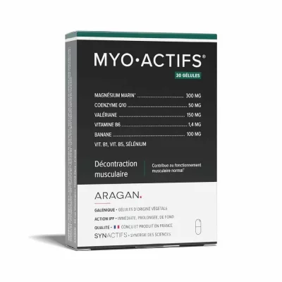 ARAGAN Myoactif 30 g&eacute;lules D&eacute;contraction musculaire Synactifs