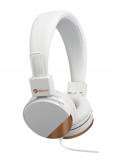 MELICONI MySound Speak Metal - Ecouteurs avec micro - sur-oreille - filaire - blanc