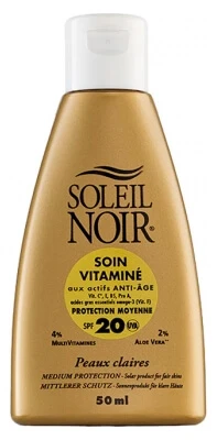 SOLEIL NOIR N&deg;16 Soin Vitamine Spf20 protection moyenne 50ml 