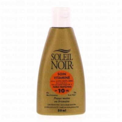 SOLEILNOIR N&deg;35 Soin Vitamine Spf10 faible protection 50ml Soleil Noir
