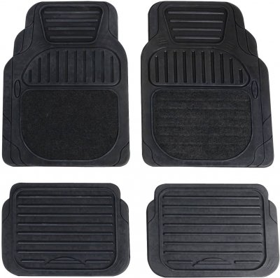CARTREND N.a. - Set de 4 tapis de voiture universel Deluxe Noir - noir