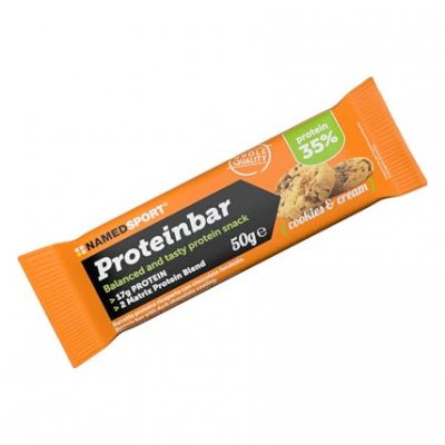 NAMED  Sport Protein 50g Cookie And Cream Energy Bar Orange 