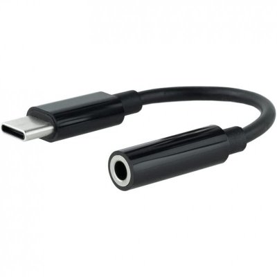 NANOCABLE  10.24.1205 c&acirc;ble audio 0,11 m 3,5 mm USB Type-C Noir - Neuf