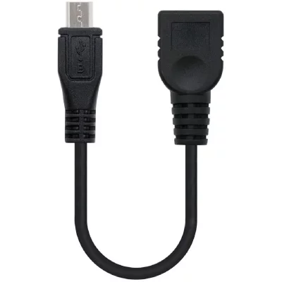 NANOCABLE  C&acirc;ble Micro USB 2.0 OTG M&acirc;le vers USB-A Femelle 15cm