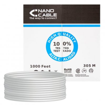 NANOCABLE  Cat6 Network Coil Utp Rigid 305 M Multicolore