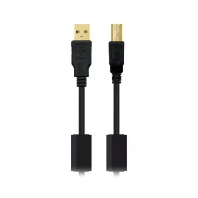 NANOCABLE  Hq Ferrita Usb A Male To Usb B Male 2 M Noir