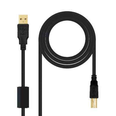 NANOCABLE  Usb 2.0 To Usb B Cable 3 M Noir