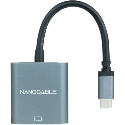 NANOCABLE  Usb-c To Vga Adapter Argent&eacute;