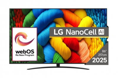 LG NanoCell AI 86NANO81A3A TV 2,18 m (86"") 4K Ultra HD Smart TV Wifi Noir