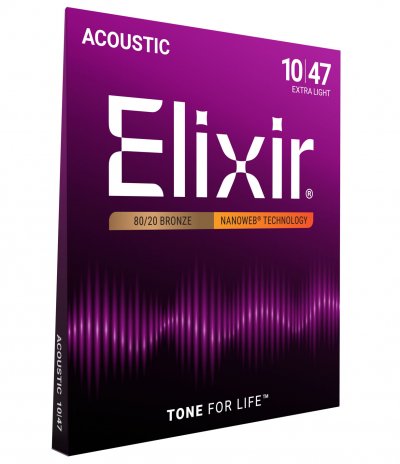ELIXIR Nanoweb 11002 Extra light 10-47 - Jeu de cordes Guitare acoustique