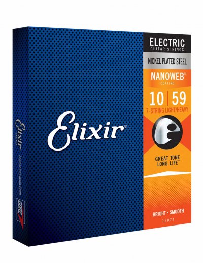 ELIXIR Nanoweb 12074 - Jeu de cordes light heavy guitare &eacute;lectrique 7 cordes - 10/59