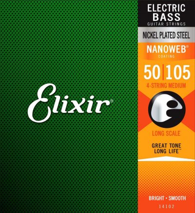 ELIXIR Nanoweb 14102 - Jeu de cordes guitare basse heavy 50-105