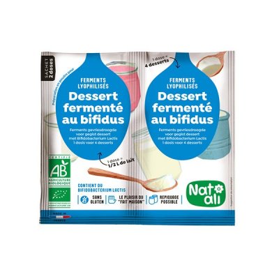 NAT ALI Nat-Ali - Ferment pour desserts ferment&eacute;s au bifidus 2x6gr
