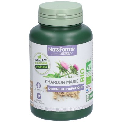 NAT&FORM Nat & Form Bio Chardon Marie 200 g&eacute;lules v&eacute;g&eacute;tales