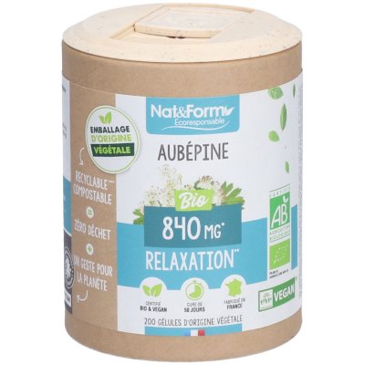 NAT & FORM  Eco Responsable Aub&eacute;pine Bio 200 G&eacute;lules