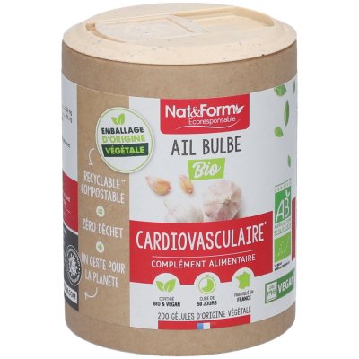 NAT&FORM  Ecoresponsable - Ail bio 200 g&eacute;lules