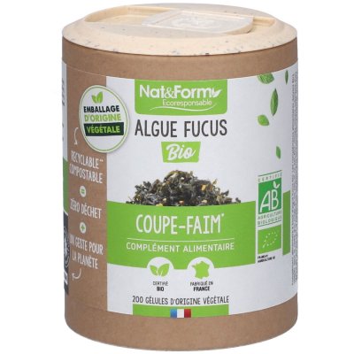 NAT&FORM  Ecoresponsable - Algue Fucus Bio 200 g&eacute;lules