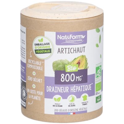 NAT & FORM NAT&FORM Ecoresponsable - Artichaut Bio 200 g&eacute;lules
