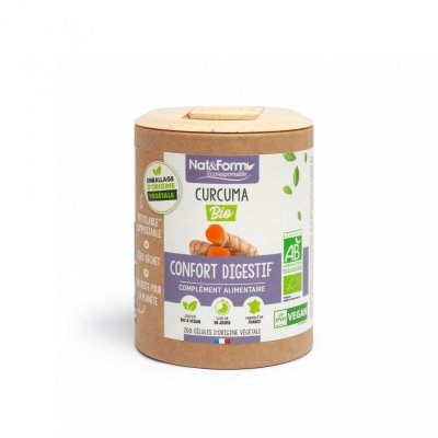 NAT & FORM NAT&FORM Ecoresponsable - Curcuma bio 200 g&eacute;lules
