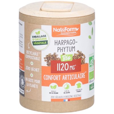 NAT&FORM  Ecoresponsable - Harpagophytum Bio 200 g&eacute;lules