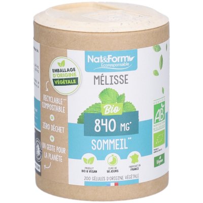 NAT&FORM  Ecoresponsable - M&eacute;lisse bio 200 g&eacute;lules
