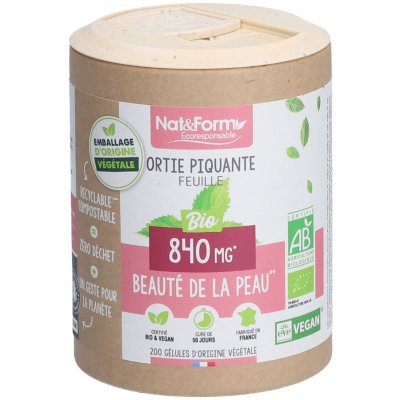 NAT&FORM Nat & Form Ecoresponsable Ortie Piquante Feuille Bio 200 G&eacute;lules