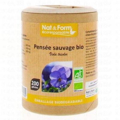 NAT&FORM  Ecoresponsable - Pens&eacute;e sauvage bio 200 g&eacute;lules