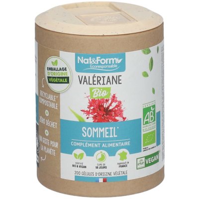 NAT&FORM Ecoresponsable - Val&eacute;riane bio 200 g&eacute;lules