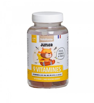 NAT & FORM NAT&FORM Junior 9 vitamines gommes ours x60