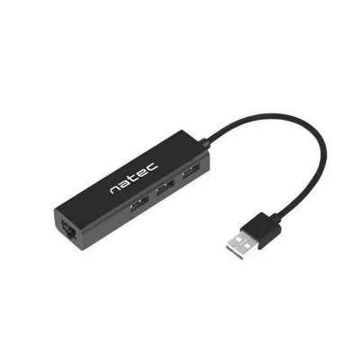 NATEC  Adaptateur Dragonfly USB 2.0 A RJ45 GIGABIT avec 3XUSB 2.0