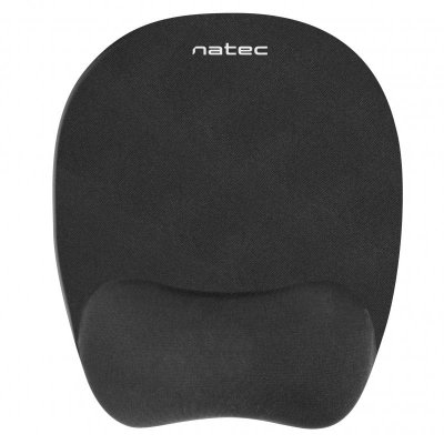 NATEC  ALFOMBRILLA Ergonomic RELLENO DE ESPUMA DE Memoria Chipmunk, Negro