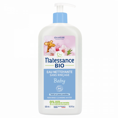 NATESSANCE  B&eacute;b&eacute; Naturel Eau Nettoyante Sans Rin&ccedil;age 500ml