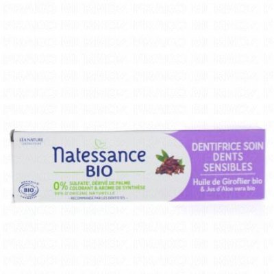 NATESSANCE  Bio Dentifrice soin dents sensibles Tube 75ml