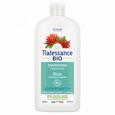 NATESSANCE  Champ&uacute; Fortificante Ricino Queratina 500ml