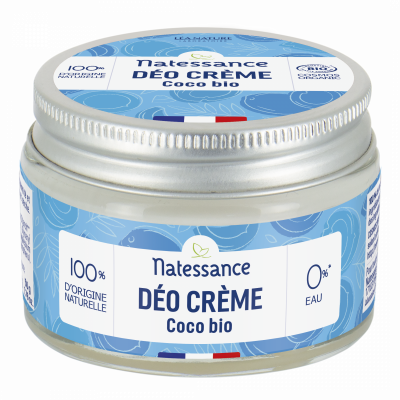 NATESSANCE  D&eacute;odorant Solide Cr&egrave;me Coco Bio 50g