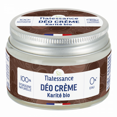 NATESSANCE  D&eacute;odorant Solide Cr&egrave;me Karit&eacute; Bio 50g