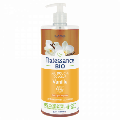 NATESSANCE  Gel Douche Vanille, 1L