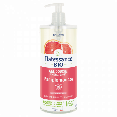 NATESSANCE  Gel Douche Vivifiant Pamplemousse, 1L